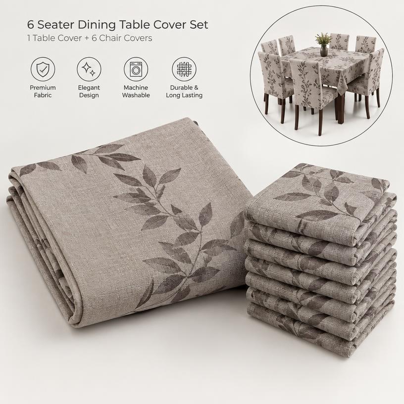 6-Seater Dining Table Cover Set