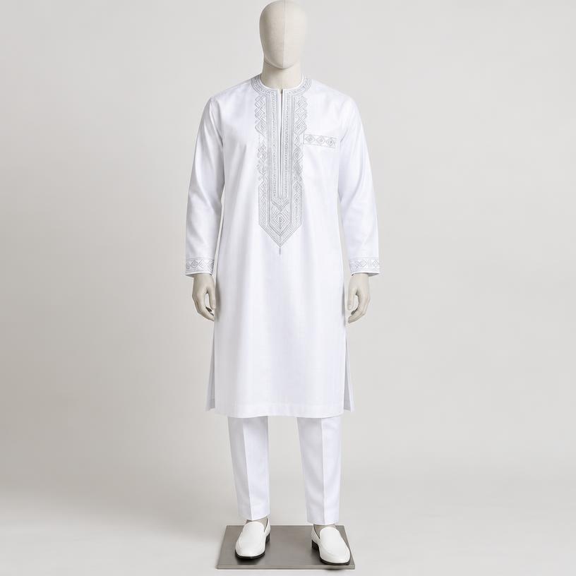 Men's Embroidered Kaftan Set